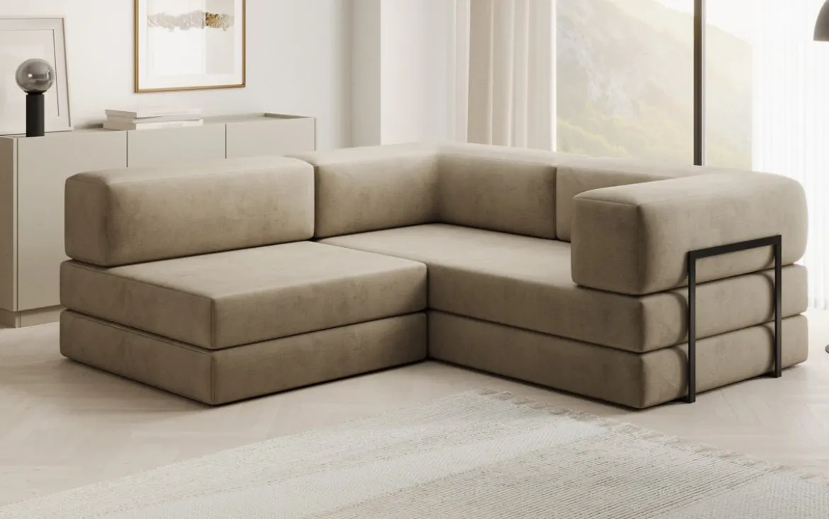 Designer Ecksofa Lazy Mini in Samt
