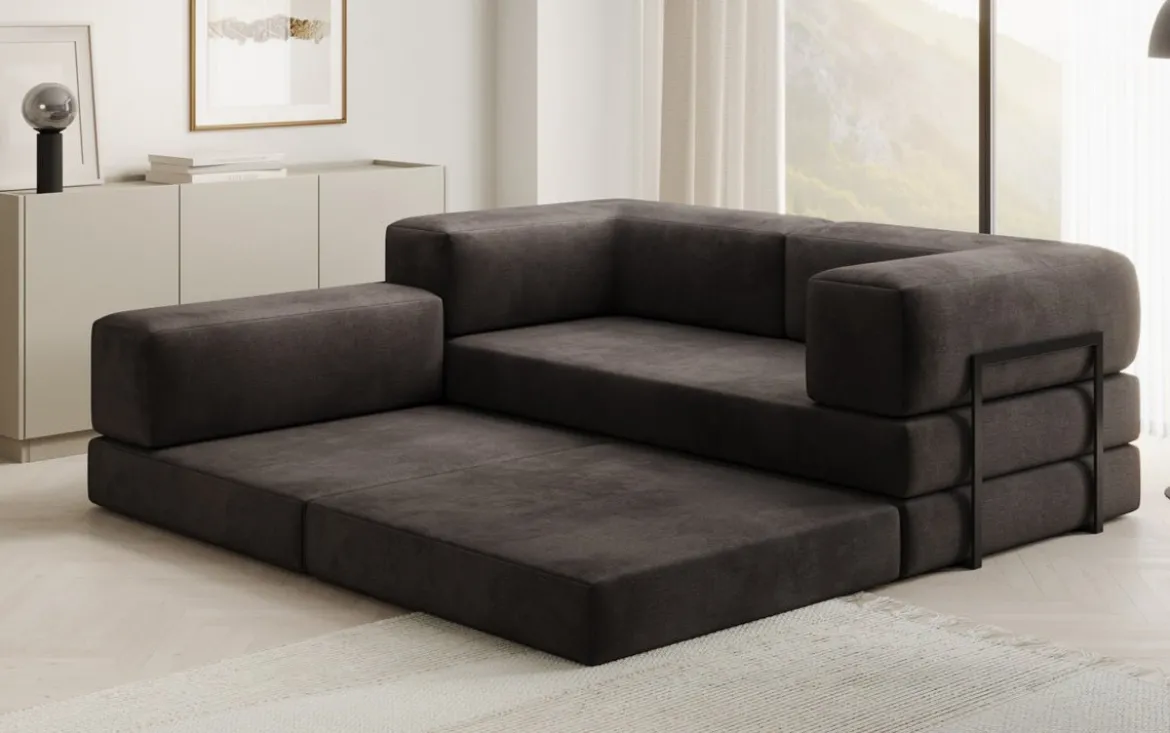 Designer Ecksofa Lazy Mini in Samt
