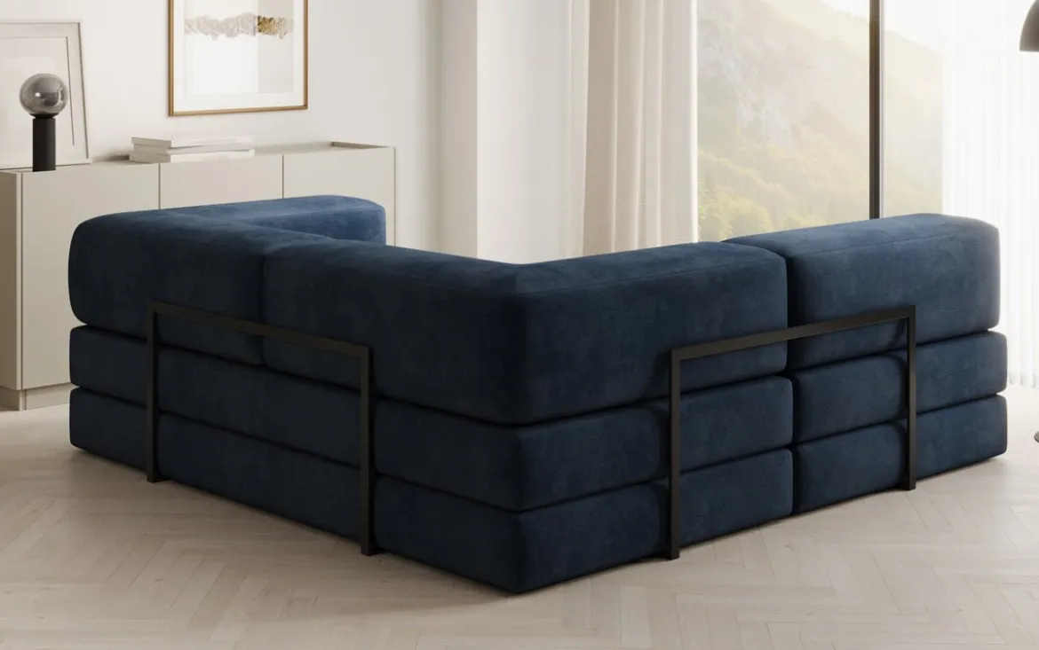 Designer Ecksofa Lazy Mini in Samt