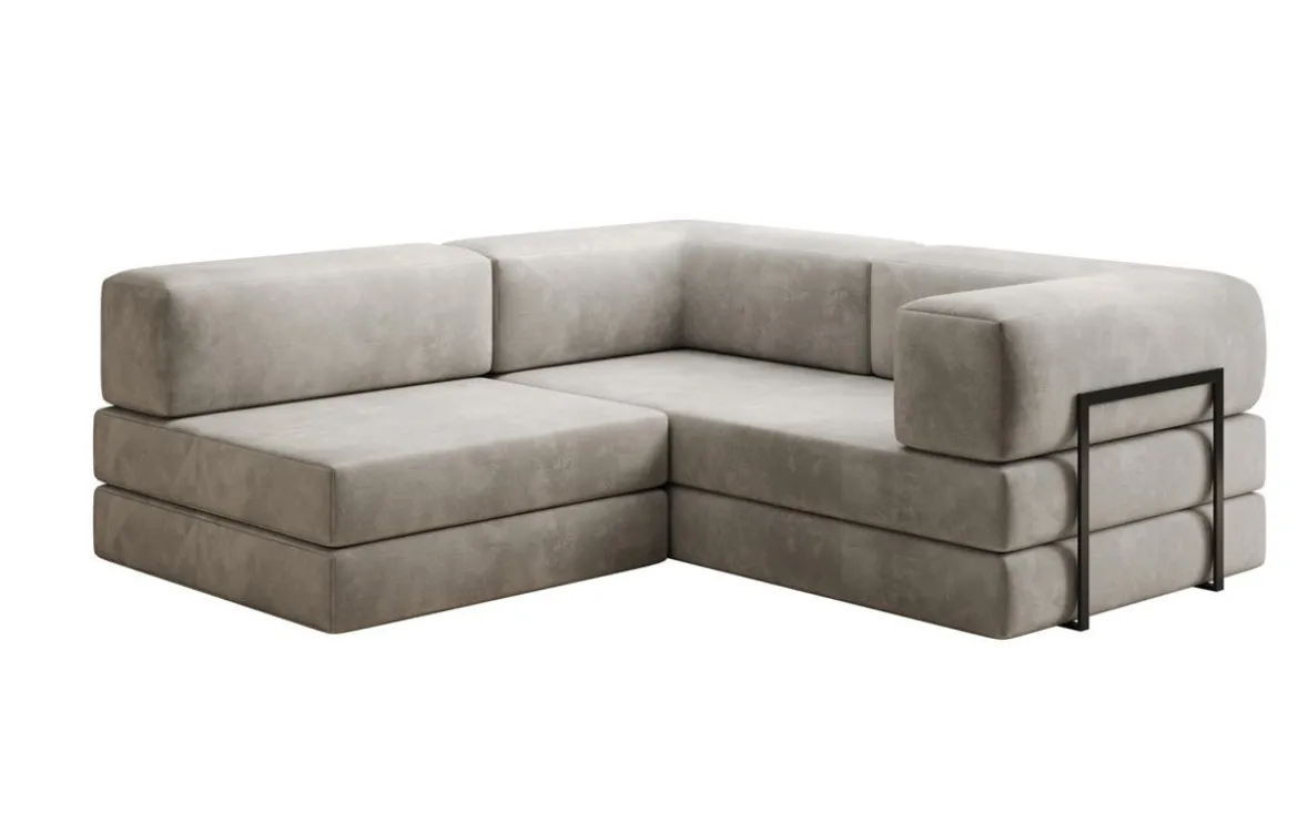Designer Ecksofa Lazy Mini in Samt
