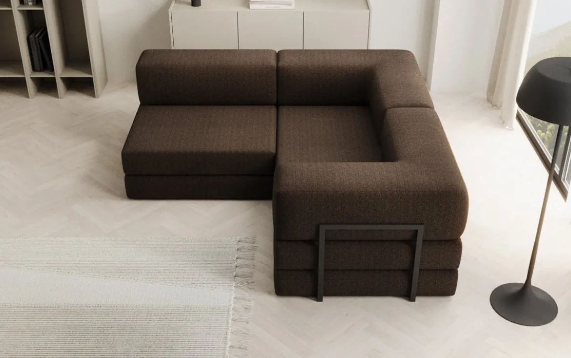 Designer Ecksofa Lazy Mini in Bouclé