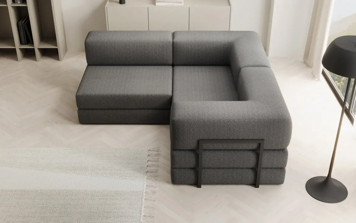 Designer Ecksofa Lazy Mini in Bouclé