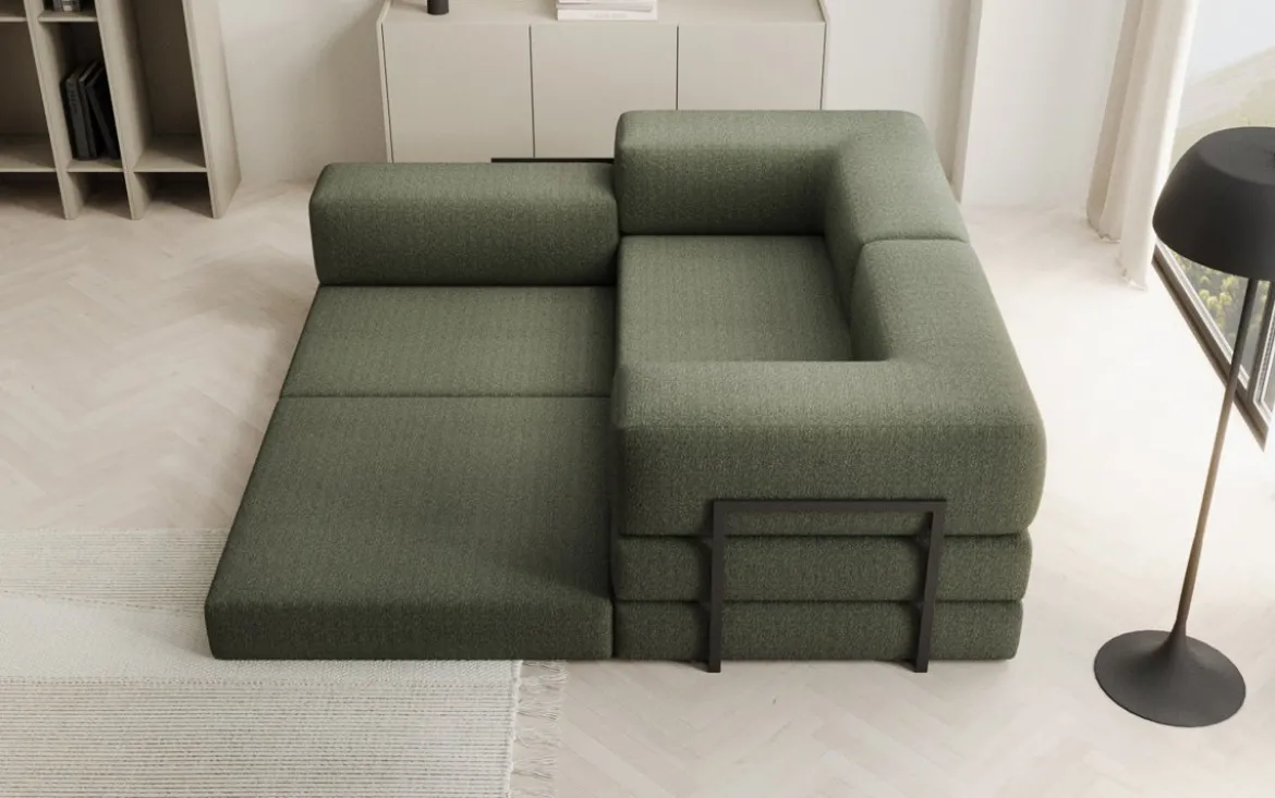 Designer Ecksofa Lazy Mini in Bouclé