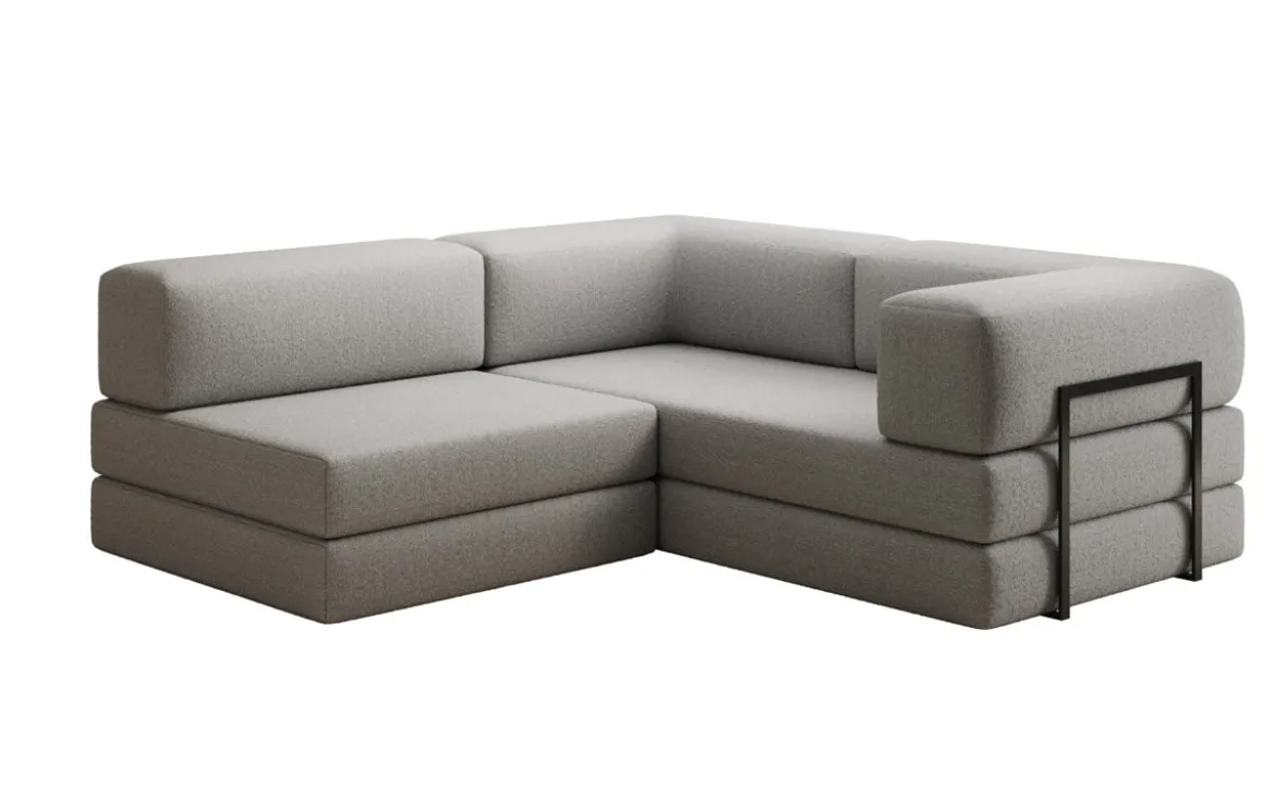 Designer Ecksofa Lazy Mini in Bouclé