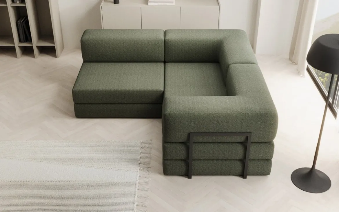 Designer Ecksofa Lazy Mini in Bouclé