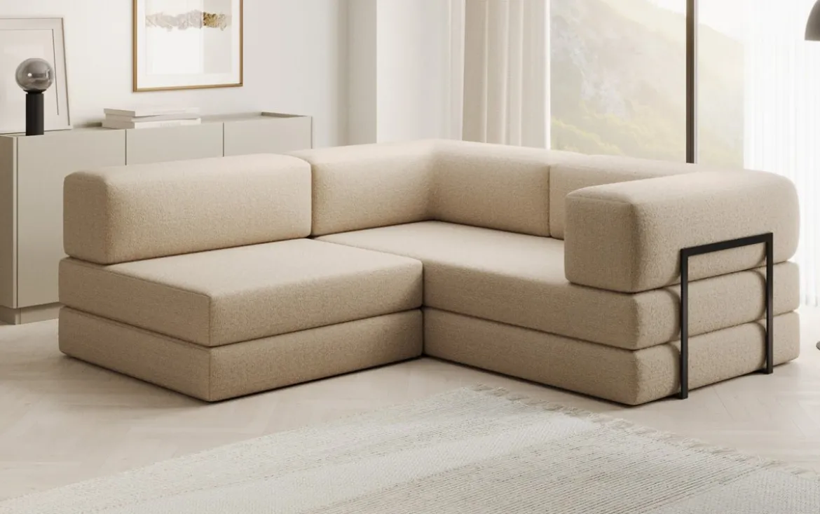 Designer Ecksofa Lazy Mini in Bouclé