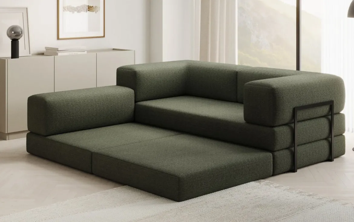 Designer Ecksofa Lazy Mini in Bouclé