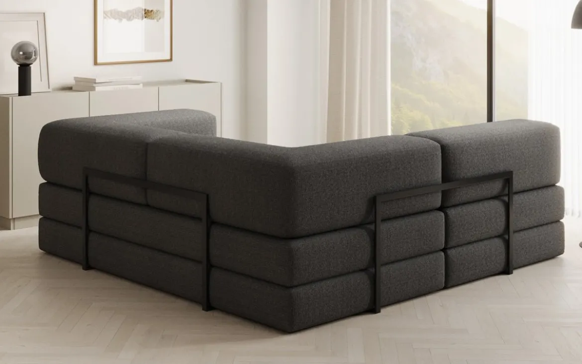 Designer Ecksofa Lazy Mini in Bouclé