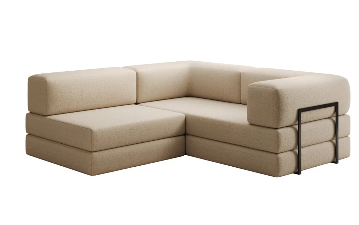 Designer Ecksofa Lazy Mini in Bouclé