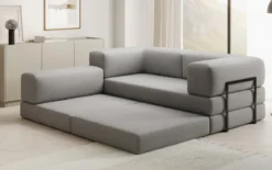 Designer Ecksofa Lazy Mini in Bouclé