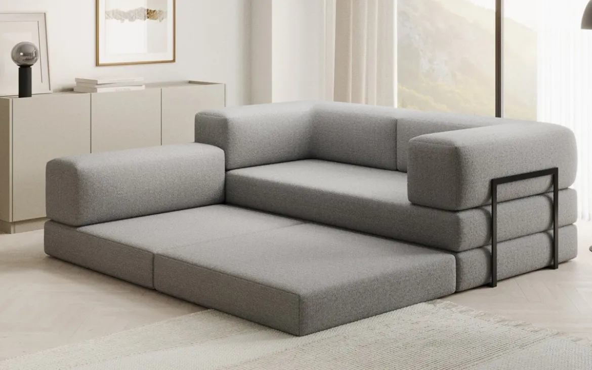 Designer Ecksofa Lazy Mini in Bouclé