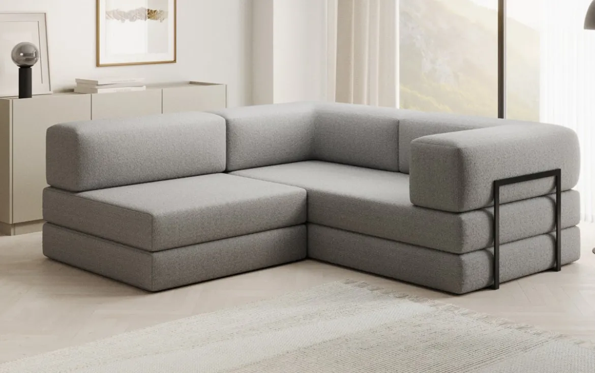Designer Ecksofa Lazy Mini in Bouclé