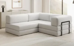 Designer Ecksofa Lazy Mini in Bouclé