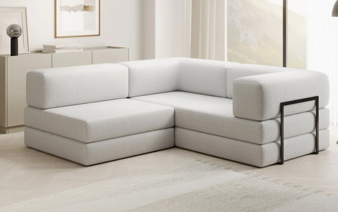 Designer Ecksofa Lazy Mini in Bouclé