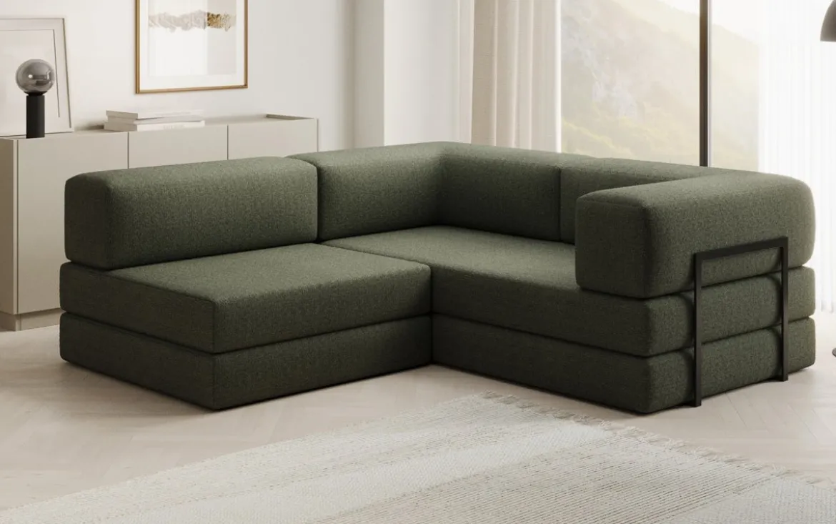 Designer Ecksofa Lazy Mini in Bouclé