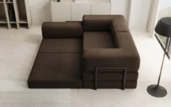 Designer Ecksofa Lazy Mini in Bouclé