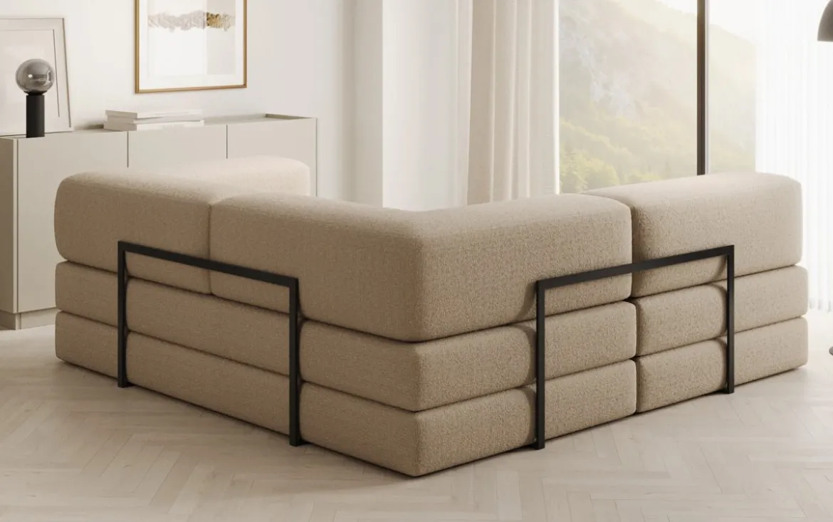Designer Ecksofa Lazy Mini in Bouclé