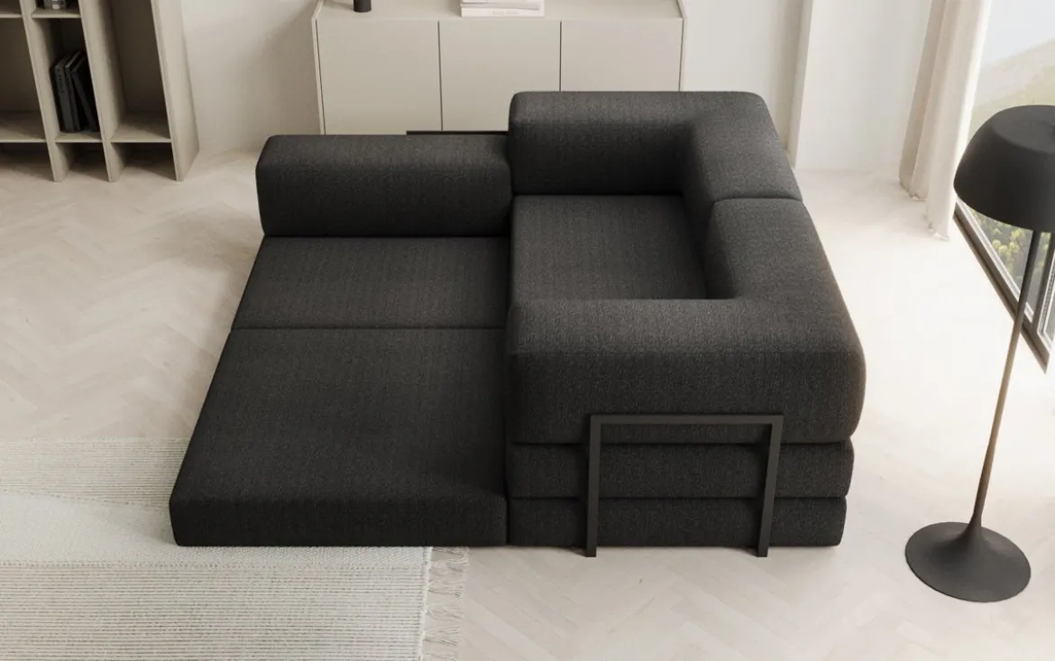 Designer Ecksofa Lazy Mini in Bouclé