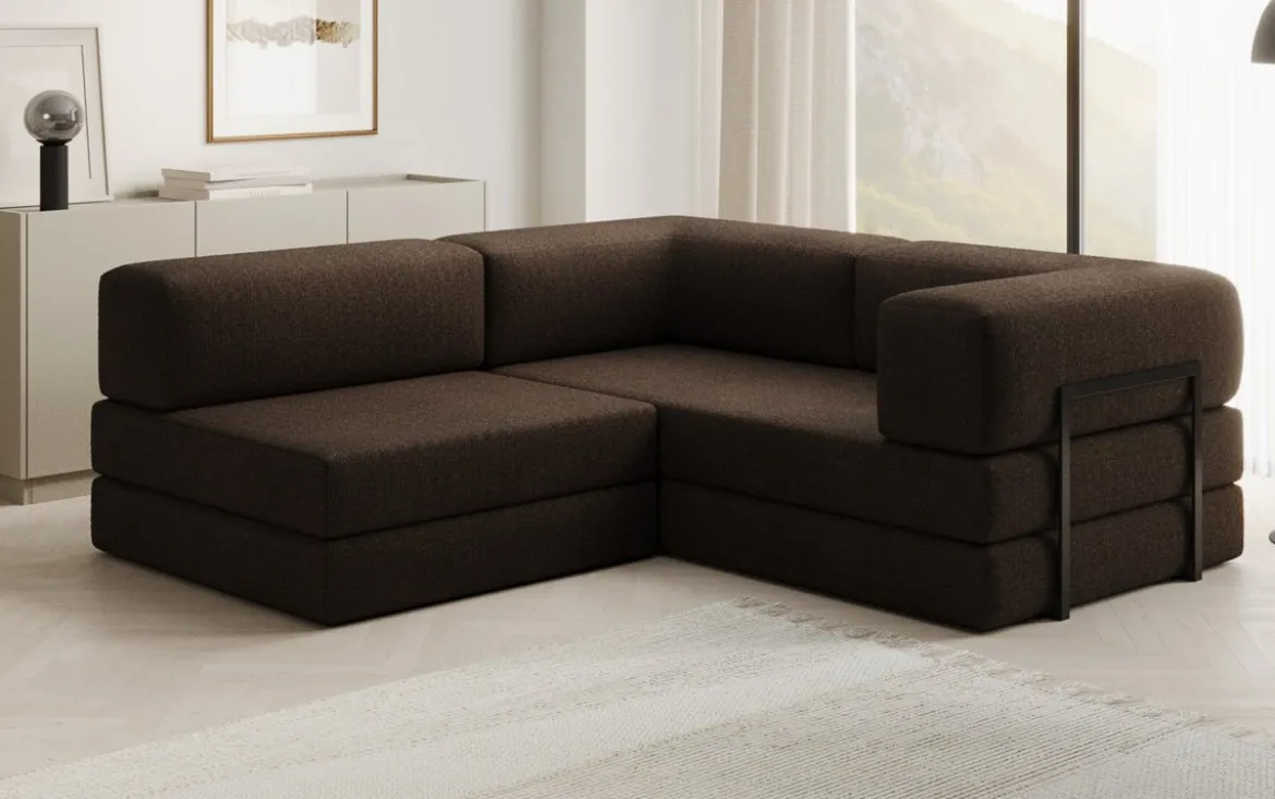 Designer Ecksofa Lazy Mini in Bouclé