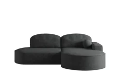 Designer Ecksofa Lenny Bouclé mit Schlaf- und Klappfunktion