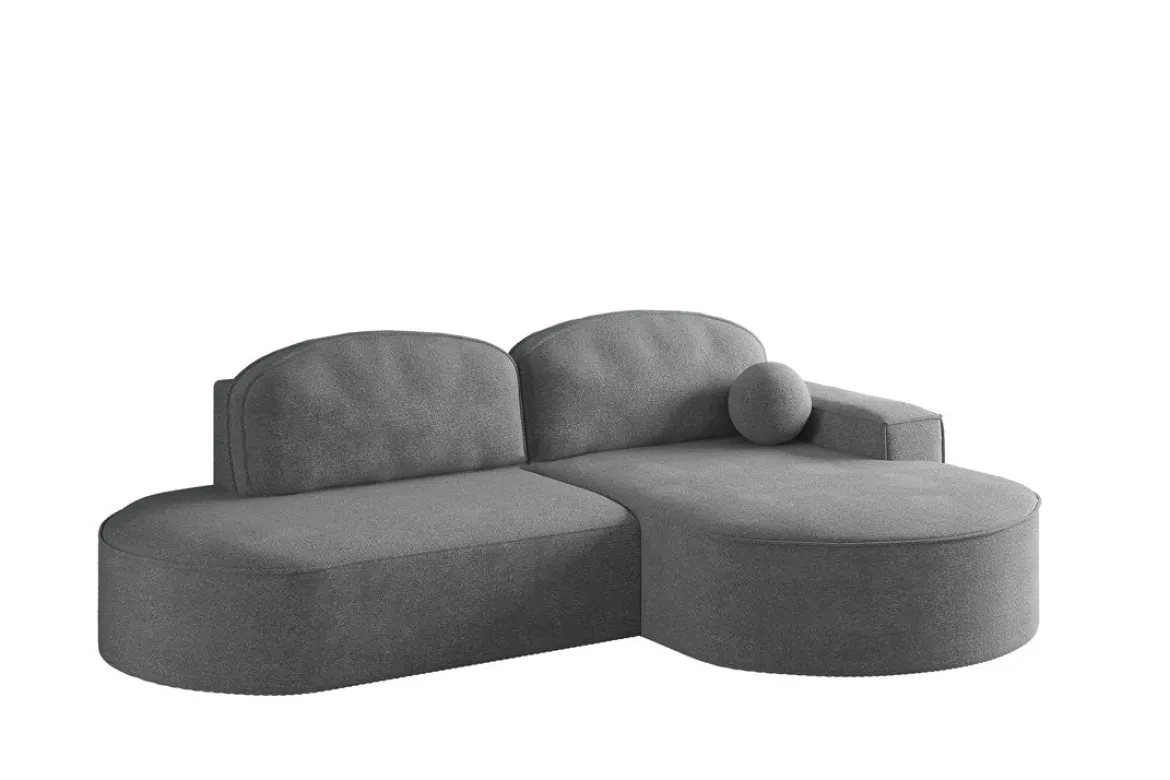 Designer Ecksofa Lenny Bouclé mit Schlaf- und Klappfunktion