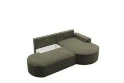 Designer Ecksofa Lenny Bouclé mit Schlaf- und Klappfunktion