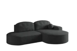 Designer Ecksofa Lenny Bouclé mit Schlaf- und Klappfunktion