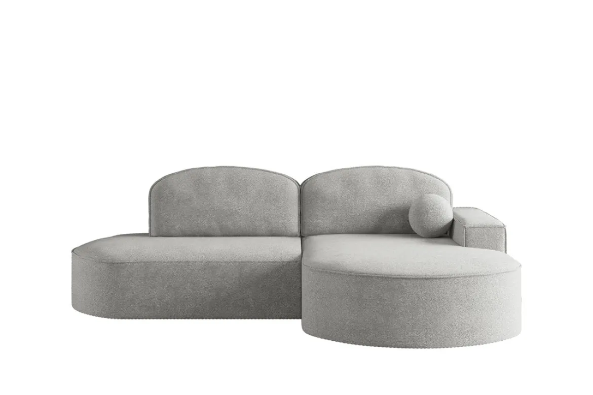 Designer Ecksofa Lenny Bouclé mit Schlaf- und Klappfunktion