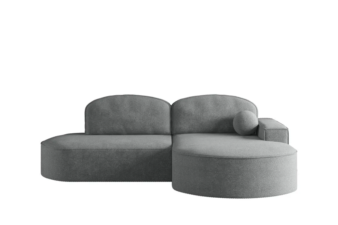 Designer Ecksofa Lenny Bouclé mit Schlaf- und Klappfunktion