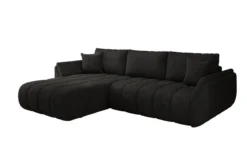 Designer Ecksofa Lenoa mit Schlaffunktion und Stauraum in Cord