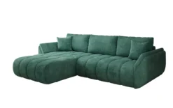 Designer Ecksofa Lenoa mit Schlaffunktion und Stauraum in Cord