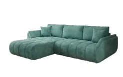 Designer Ecksofa Lenoa mit Schlaffunktion und Stauraum in Cord