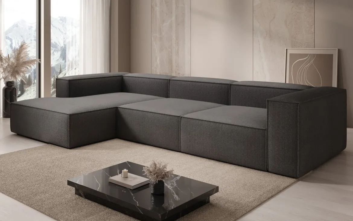 Designer Ecksofa Lesley in Bouclé