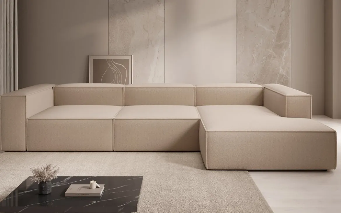 Designer Ecksofa Lesley in Bouclé