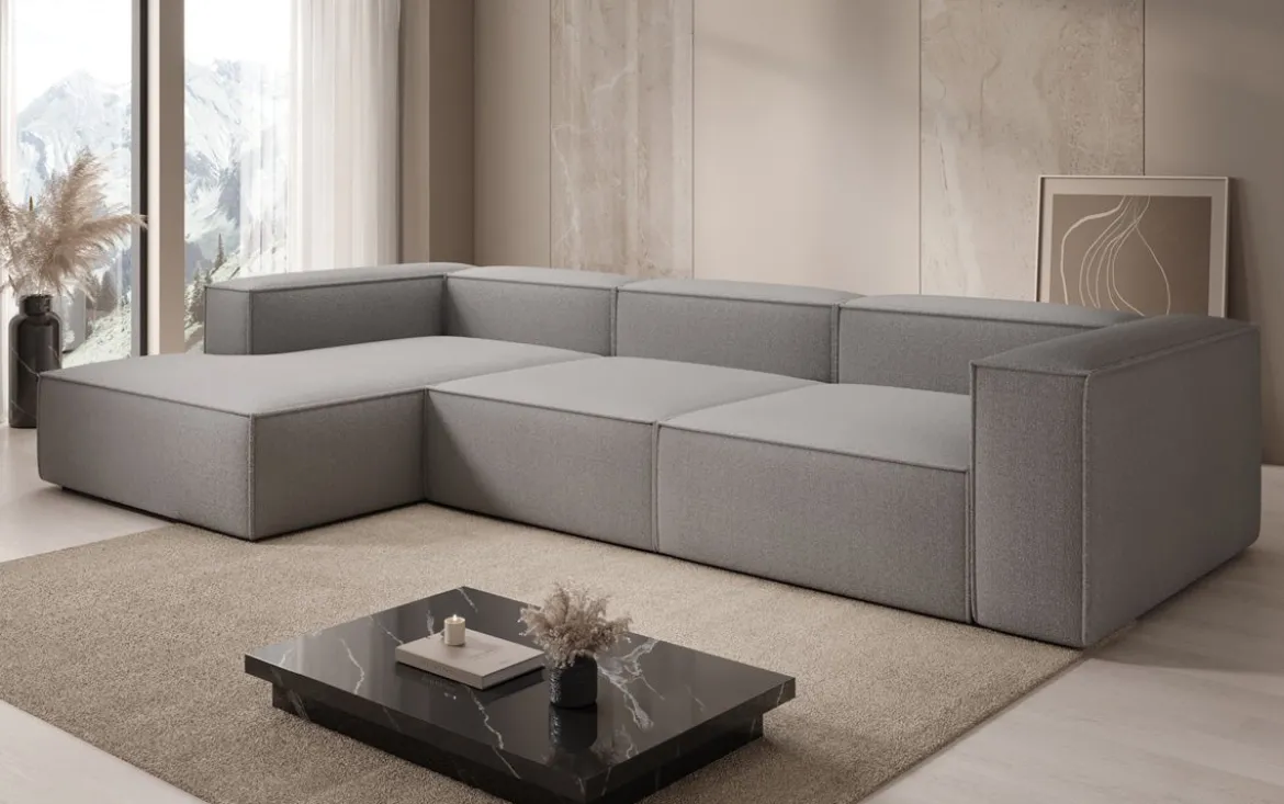 Designer Ecksofa Lesley in Bouclé