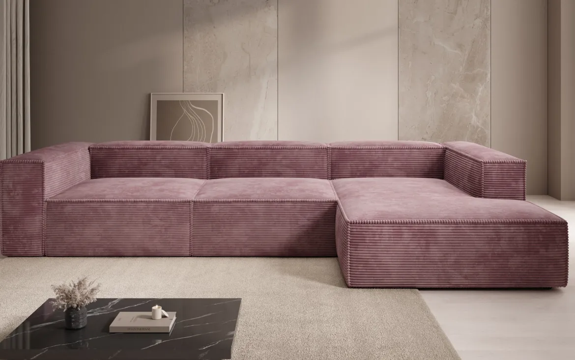 Designer Ecksofa Lesley in Cord