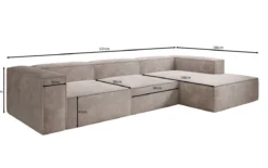 Designer Ecksofa Lesley in Cord