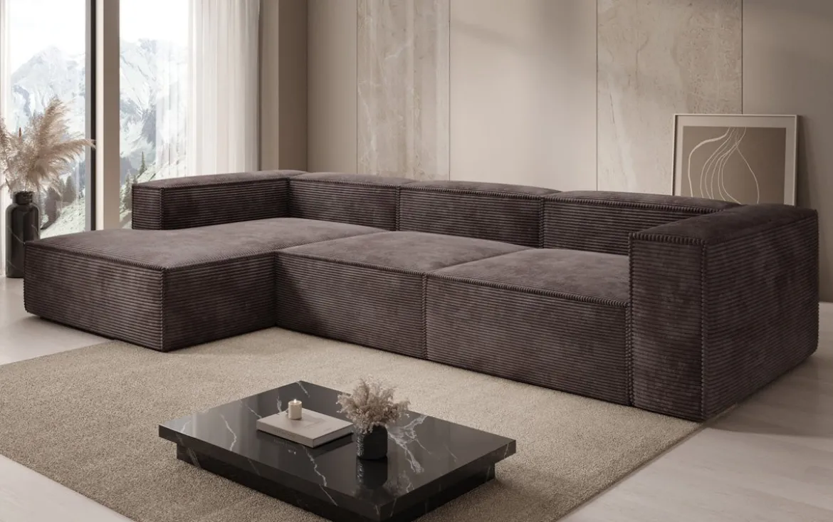 Designer Ecksofa Lesley in Cord