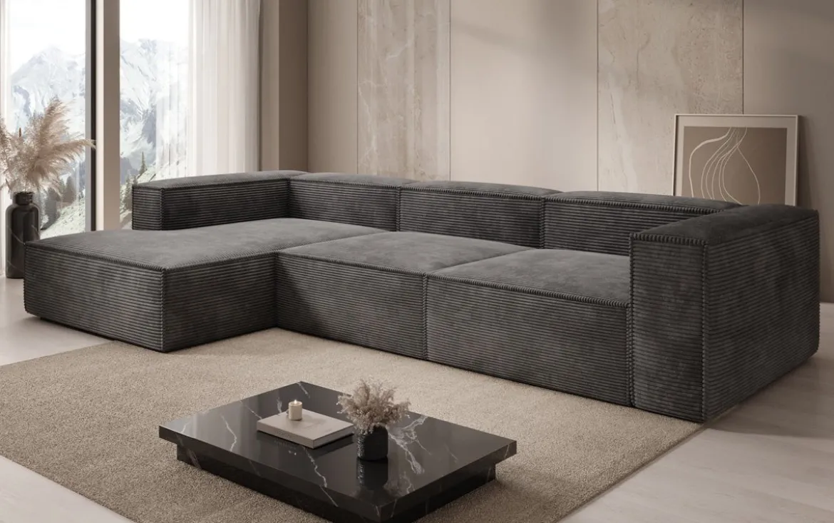 Designer Ecksofa Lesley in Cord