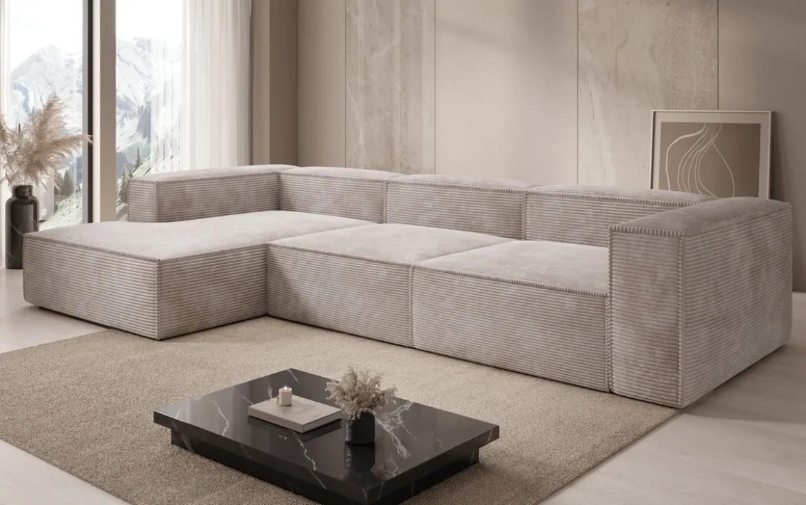 Designer Ecksofa Lesley in Cord