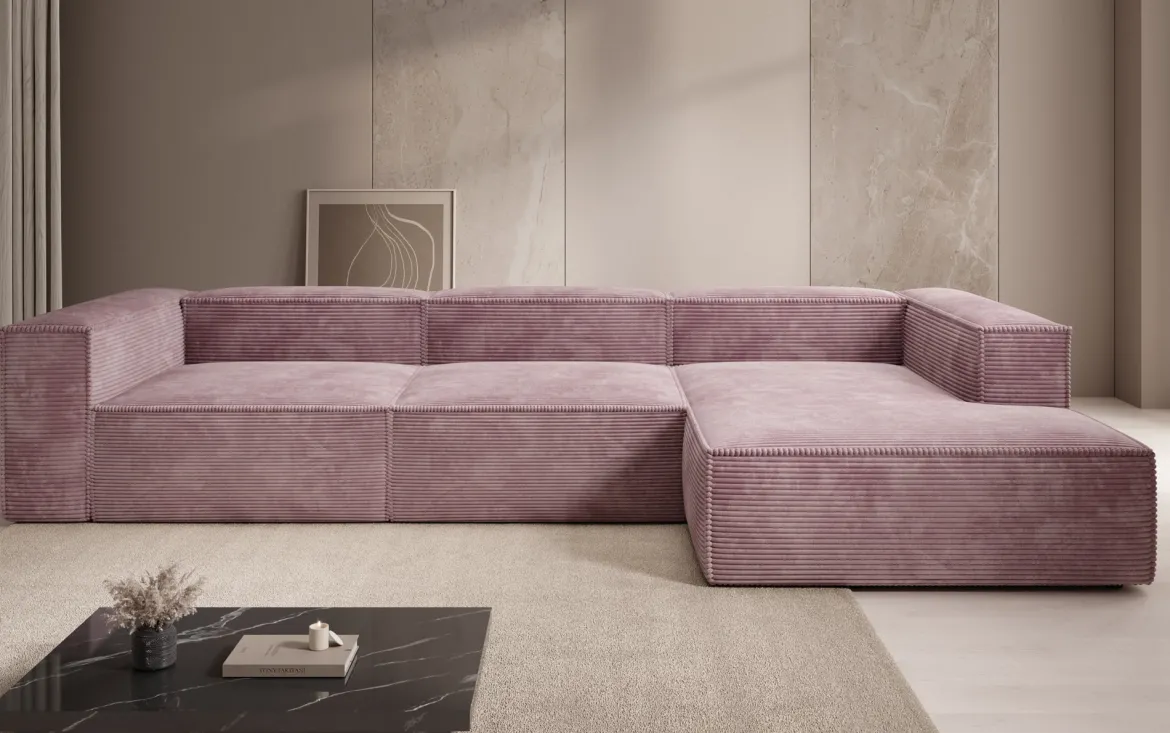 Designer Ecksofa Lesley in Cord