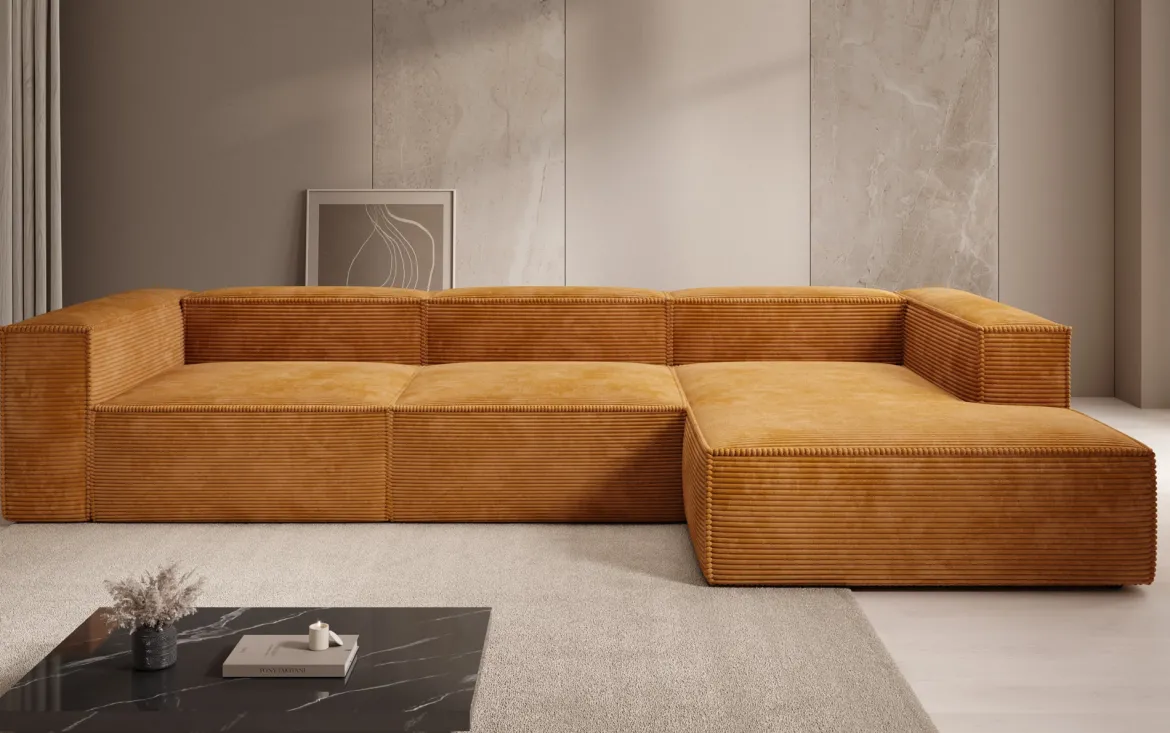 Designer Ecksofa Lesley in Cord