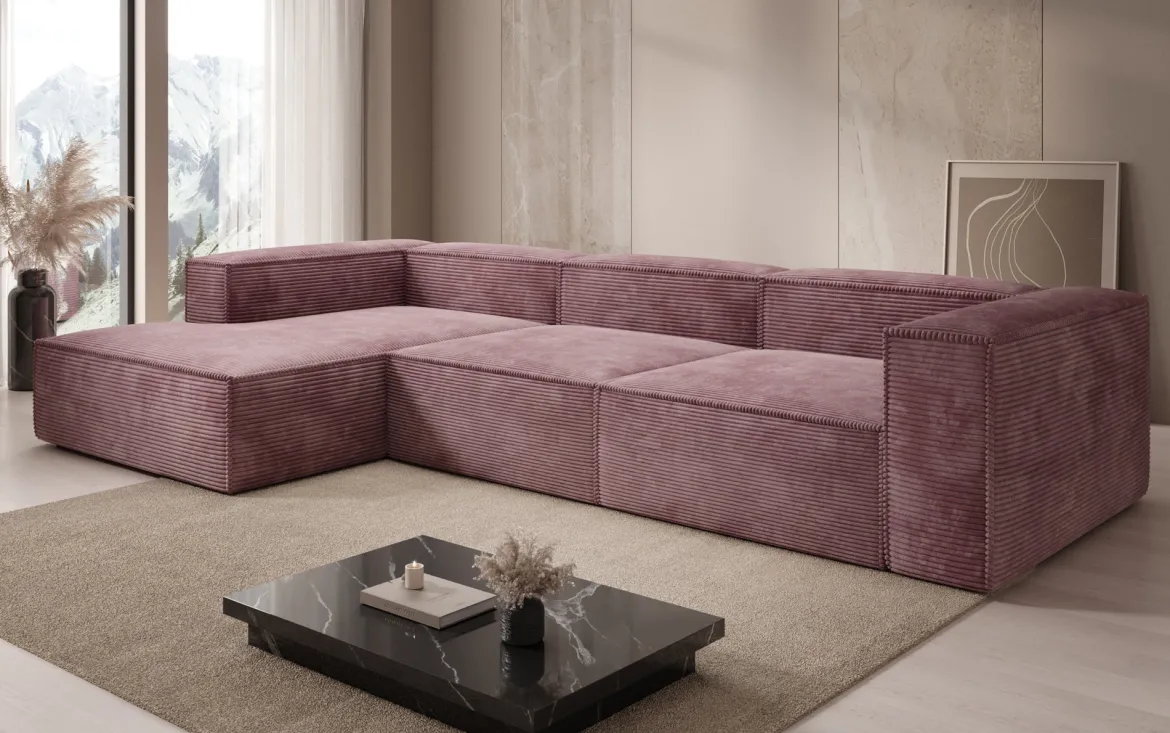 Designer Ecksofa Lesley in Cord