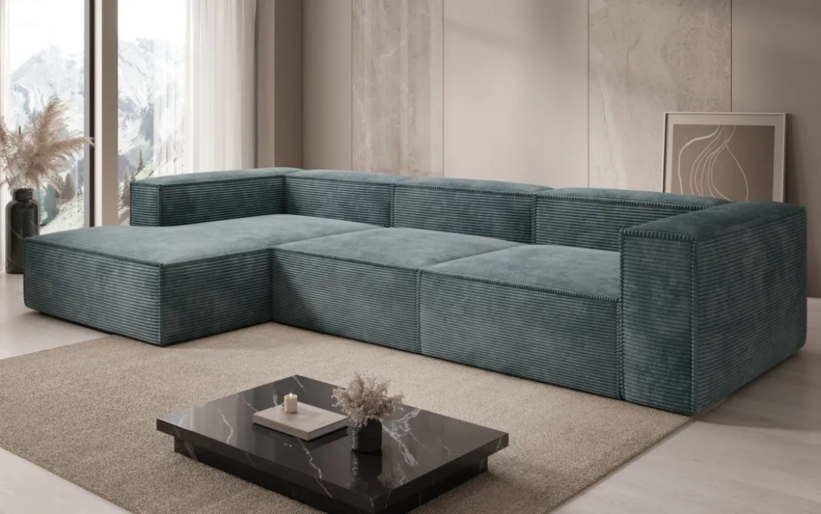 Designer Ecksofa Lesley in Cord