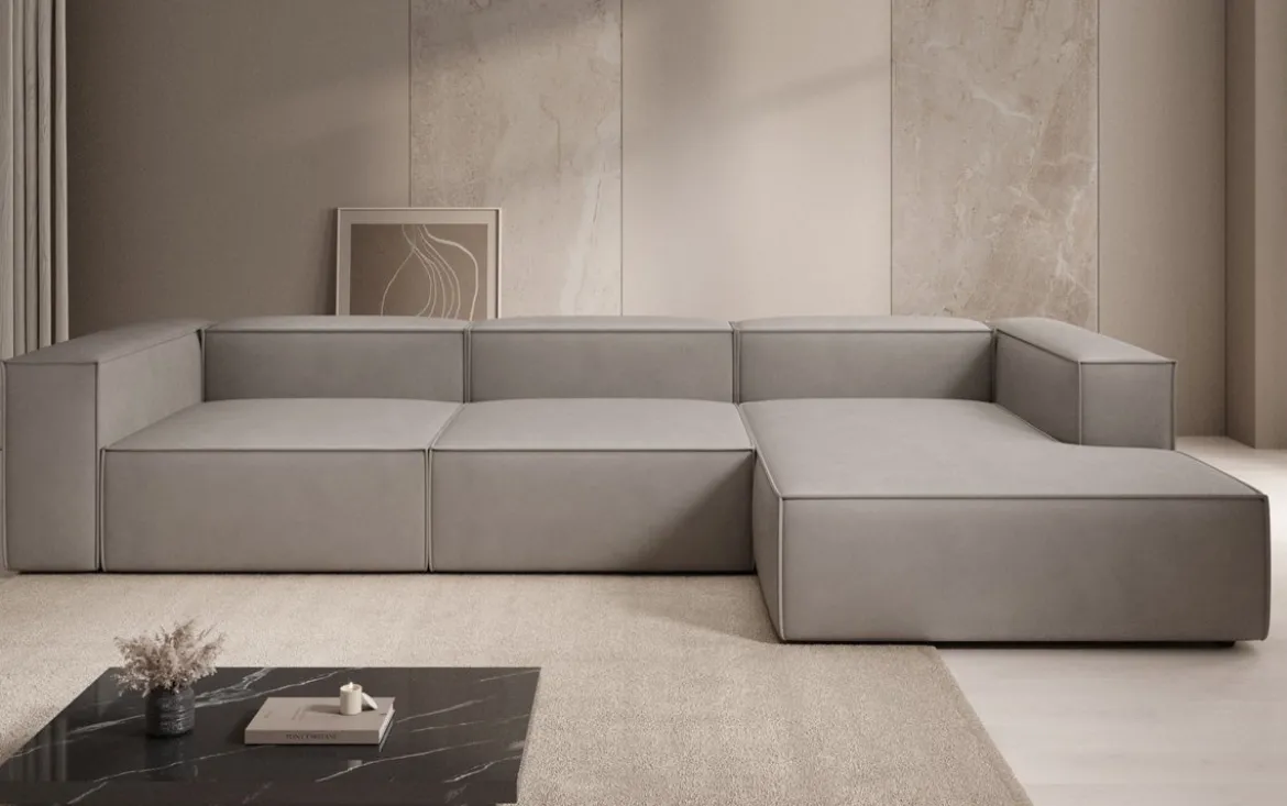Designer Ecksofa Lesley in Echtleder