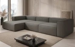 Designer Ecksofa Lesley in Echtleder