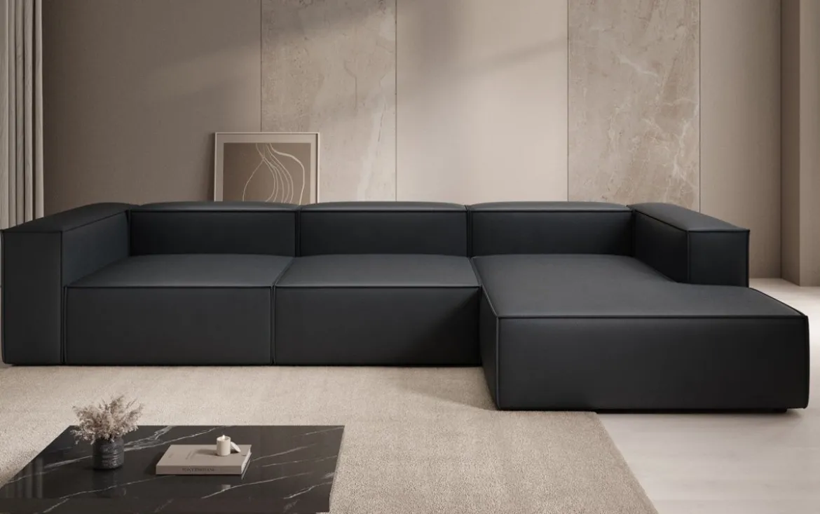 Designer Ecksofa Lesley in Echtleder
