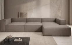 Designer Ecksofa Lesley in Echtleder