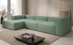 Designer Ecksofa Lesley in Echtleder