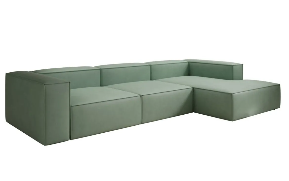 Designer Ecksofa Lesley in Echtleder